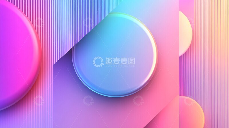 高清大图下载【趣麦麦图】几何棱镜背景模板