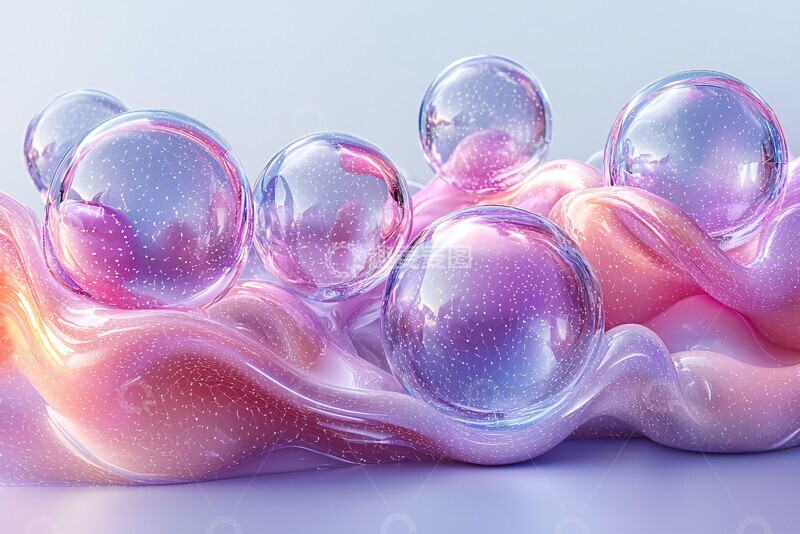 高清大图下载【趣麦麦图】彩色玻璃球组合2