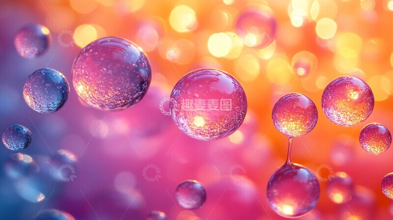 高清大图下载【趣麦麦图】彩色泡泡壁纸3