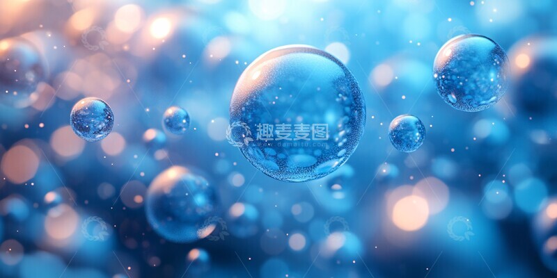 高清大图下载【趣麦麦图】蓝色光圈浮空1