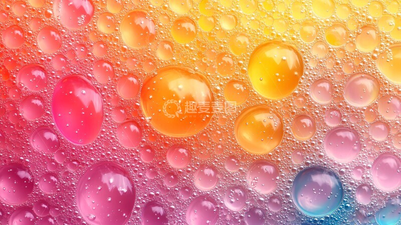 高清大图下载【趣麦麦图】彩色泡泡壁纸1