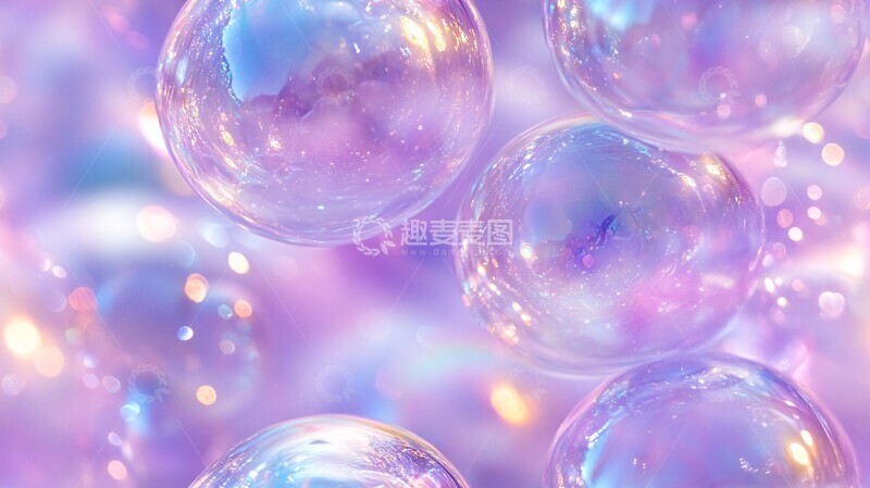 高清大图下载【趣麦麦图】彩色泡泡特写