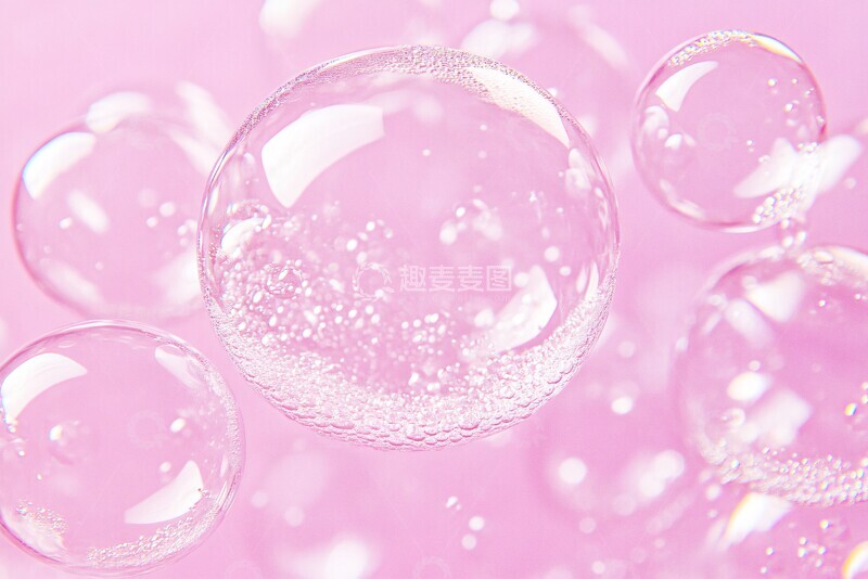 高清大图下载【趣麦麦图】气泡与粉紫背景2
