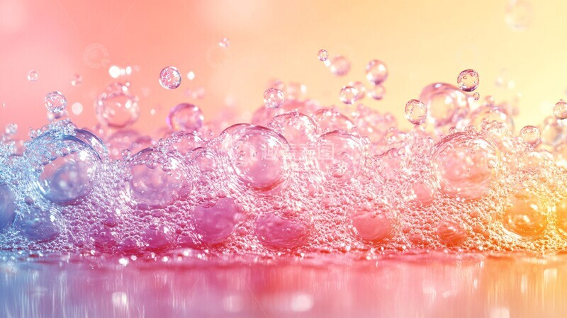 高清大图下载【趣麦麦图】彩色气泡背景4