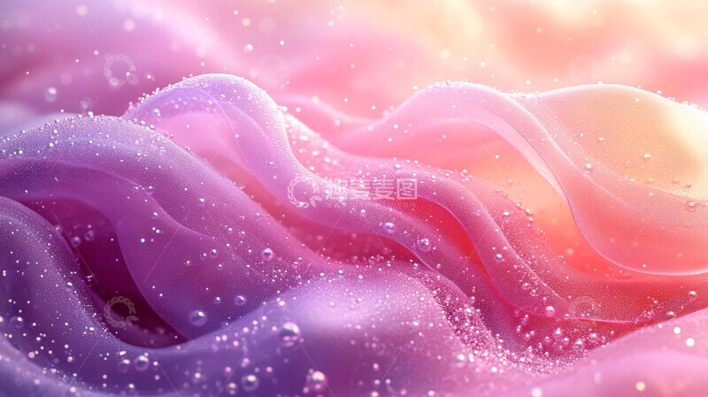 高清大图下载【趣麦麦图】粉色紫色气泡丝带1