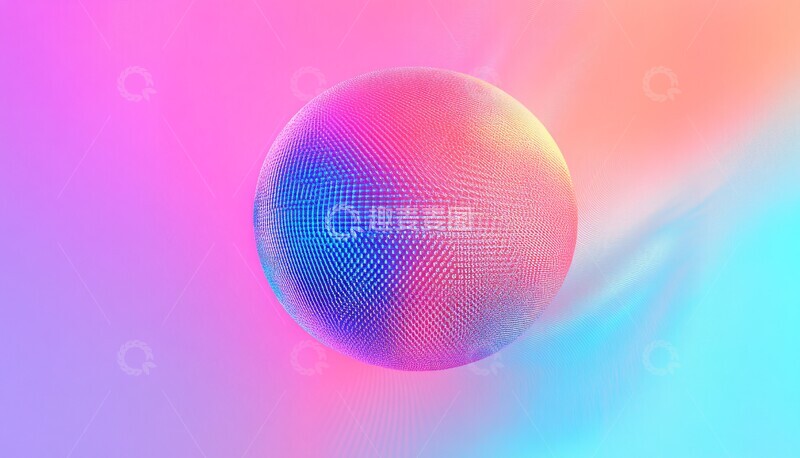 高清大图下载【趣麦麦图】彩色渐变球体4