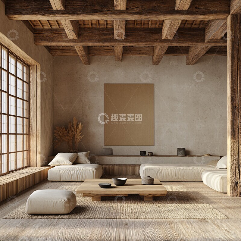 高清大图下载【趣麦麦图】日式简约客厅4