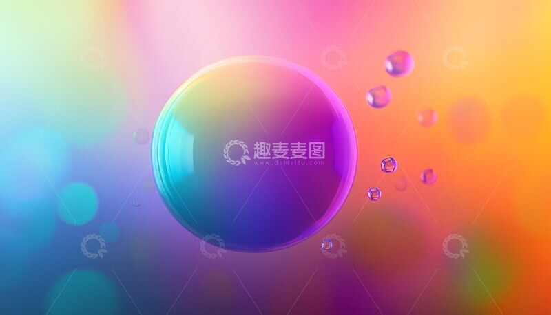 高清大图下载【趣麦麦图】彩色渐变球体2