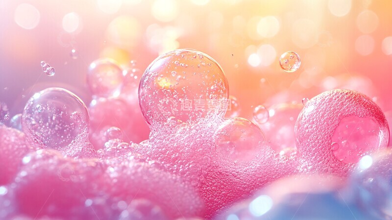 高清大图下载【趣麦麦图】彩色气泡背景1