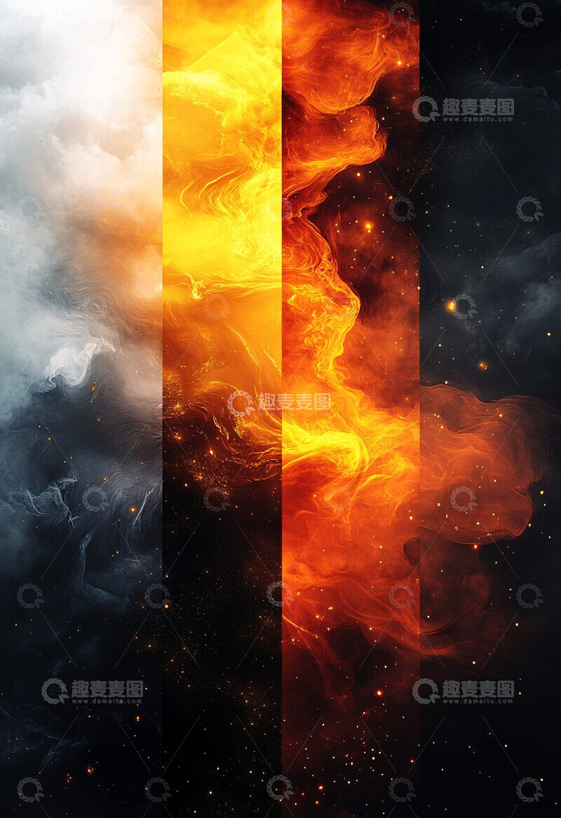 高清大图下载【趣麦麦图】黄黑渐变科技图案3