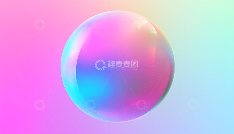 高清大图下载【趣麦麦图】-彩色渐变球体3