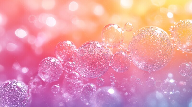 高清大图下载【趣麦麦图】彩色气泡背景3