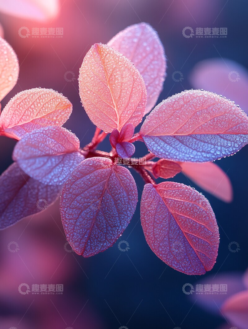 高清大图下载【趣麦麦图】粉色紫色背景2