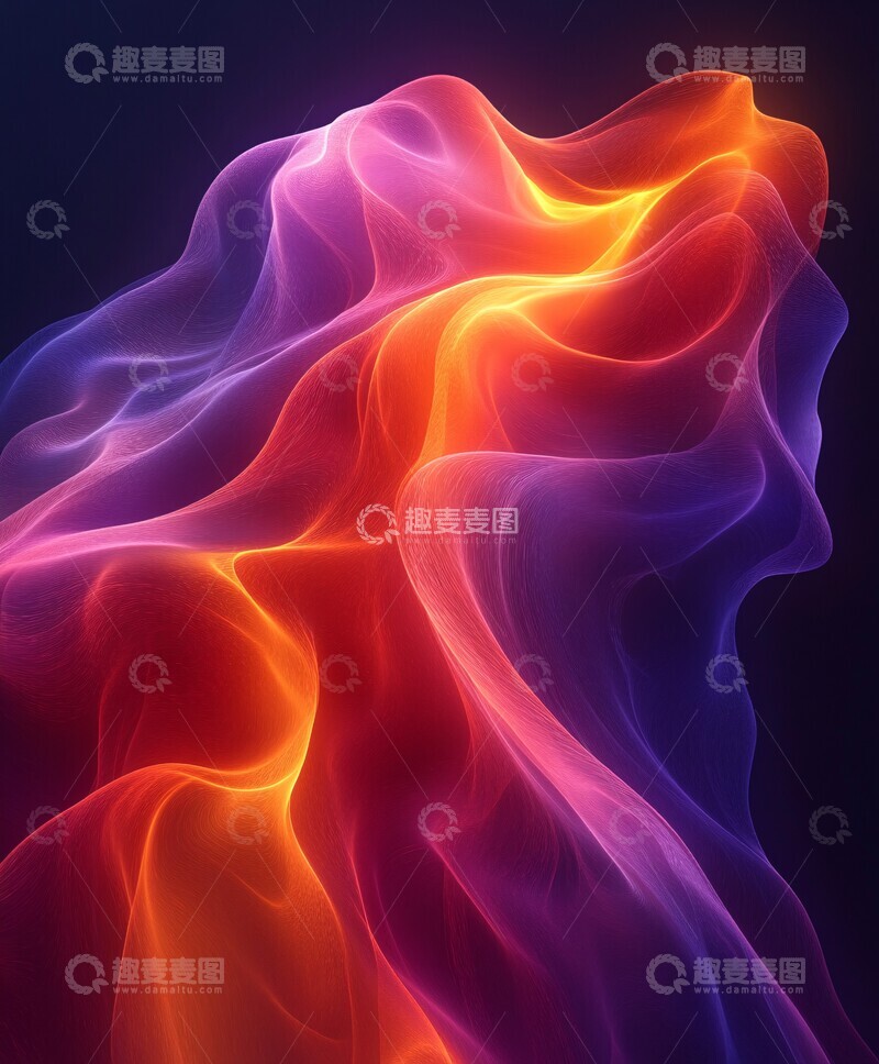 高清大图下载【趣麦麦图】紫色渐变曲线2