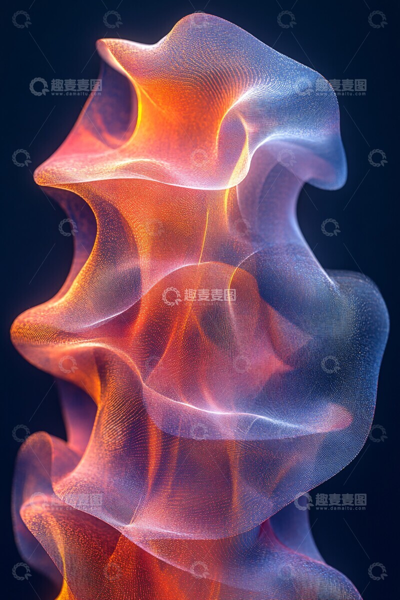 高清大图下载【趣麦麦图】蓝色透明几何形1