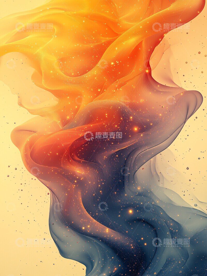 高清大图下载【趣麦麦图】橙黄渐变几何背景