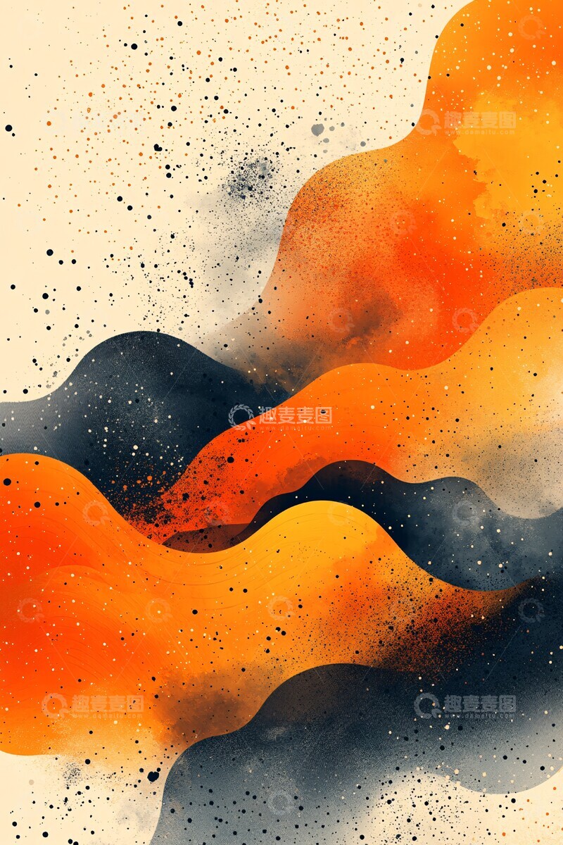 高清大图下载【趣麦麦图】简约橙色背景图