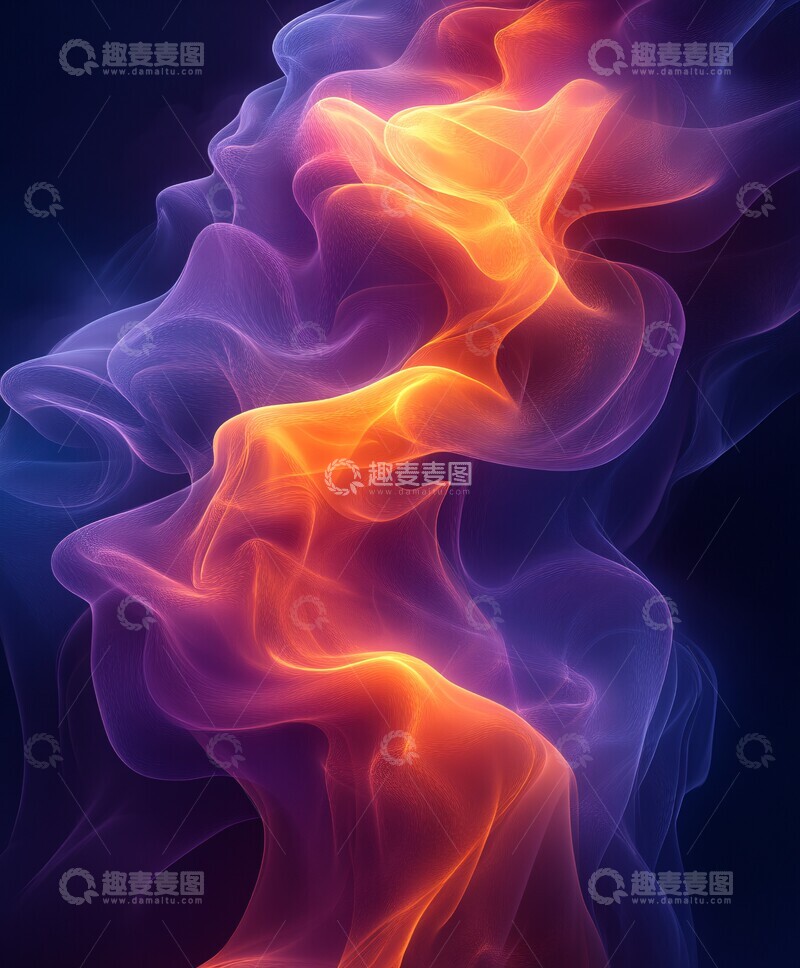 高清大图下载【趣麦麦图】紫色渐变曲线1