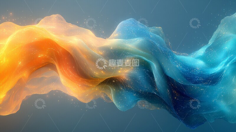 高清大图下载【趣麦麦图】渐变流动波浪1