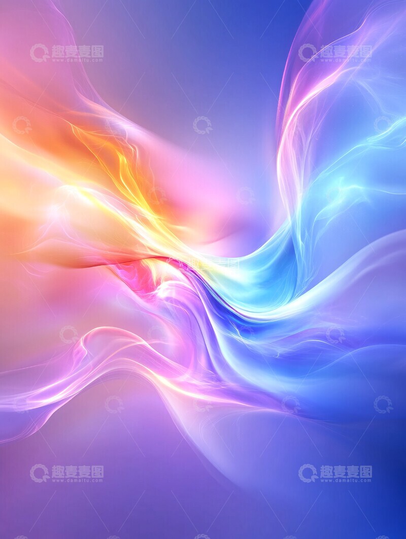高清大图下载【趣麦麦图】蓝色波浪曲线2