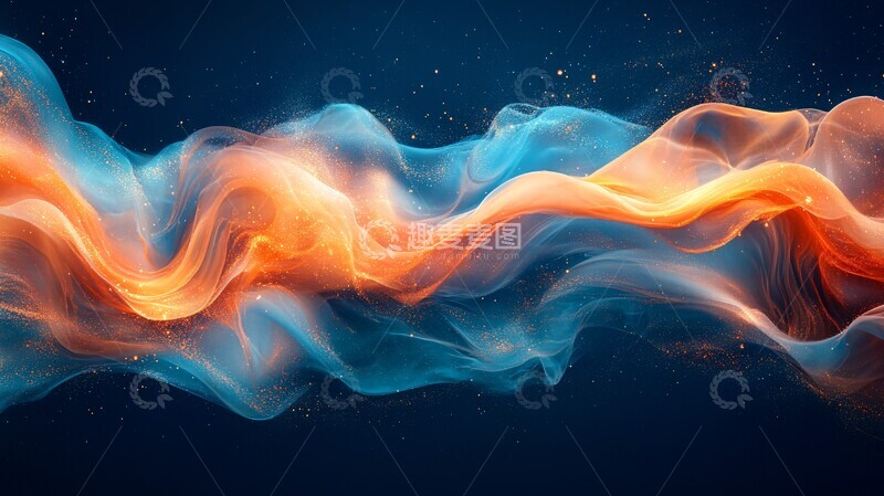 高清大图下载【趣麦麦图】蓝底色流光纹2
