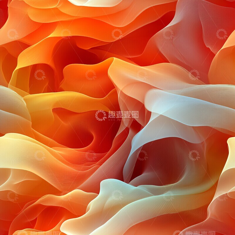高清大图下载【趣麦麦图】橙色流动背景