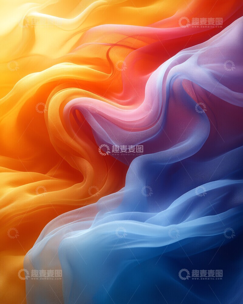 高清大图下载【趣麦麦图】波浪色彩白底图