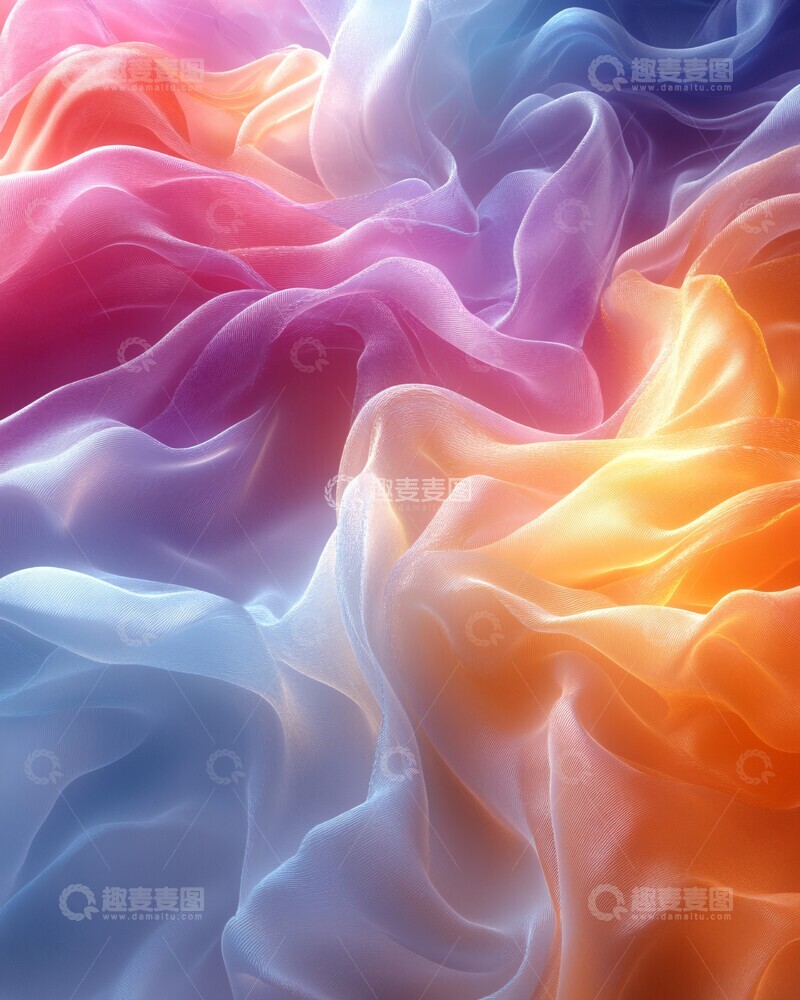 高清大图下载【趣麦麦图】波浪色彩白底图1