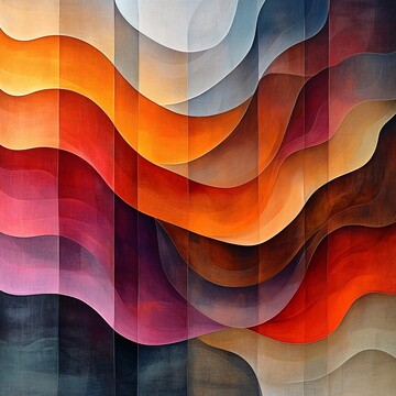 橙红交织层叠纹2