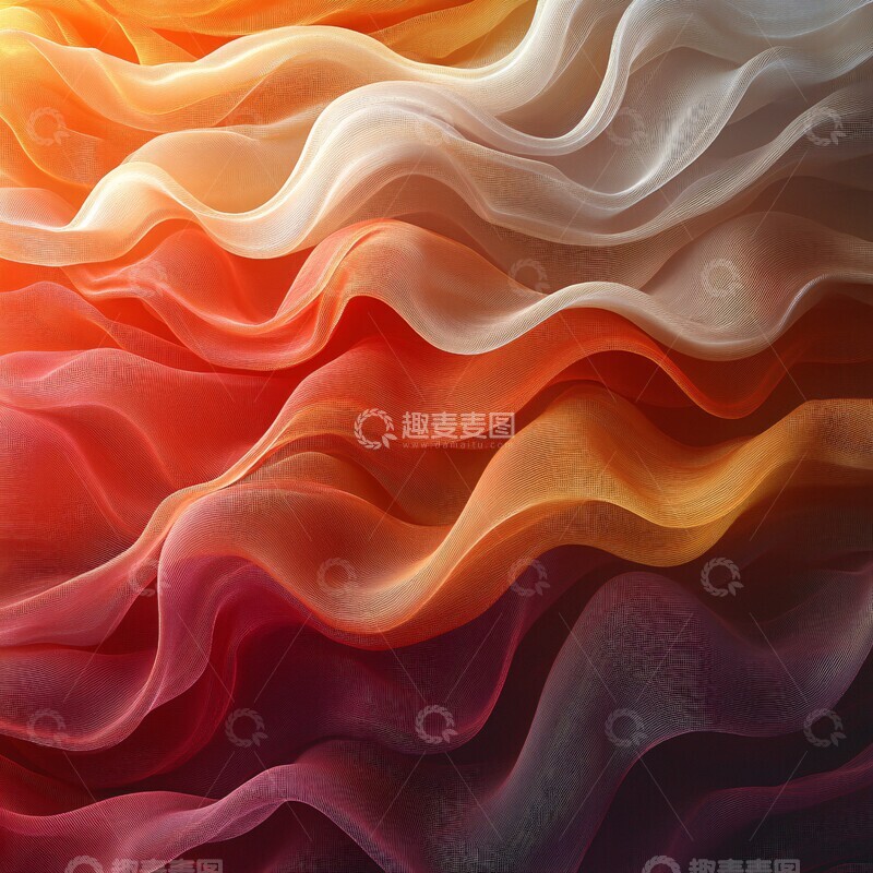 高清大图下载【趣麦麦图】橙红交织层叠纹