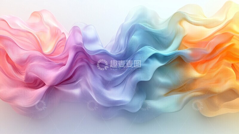 高清大图下载【趣麦麦图】柔彩流动图案1