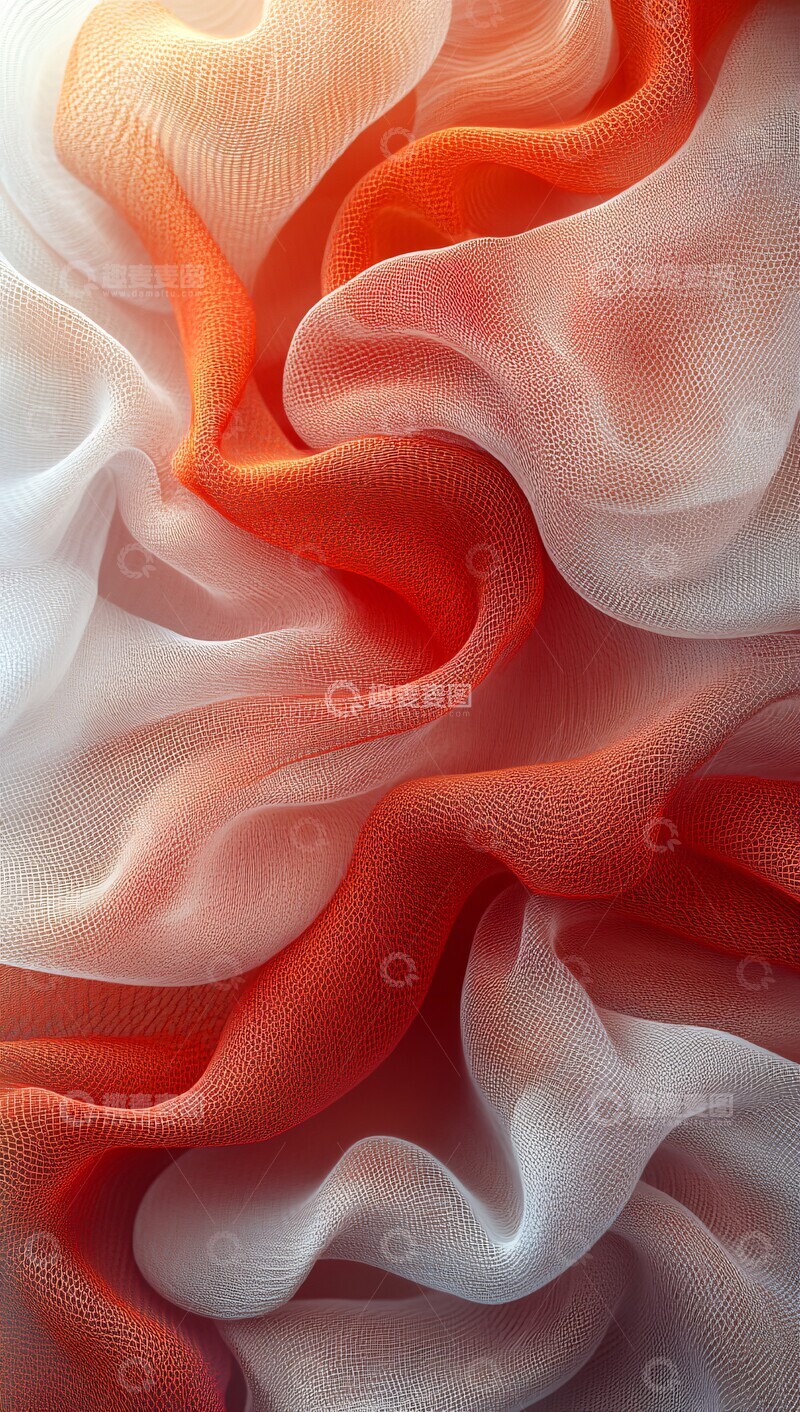 高清大图下载【趣麦麦图】红白渐变网格布纹1