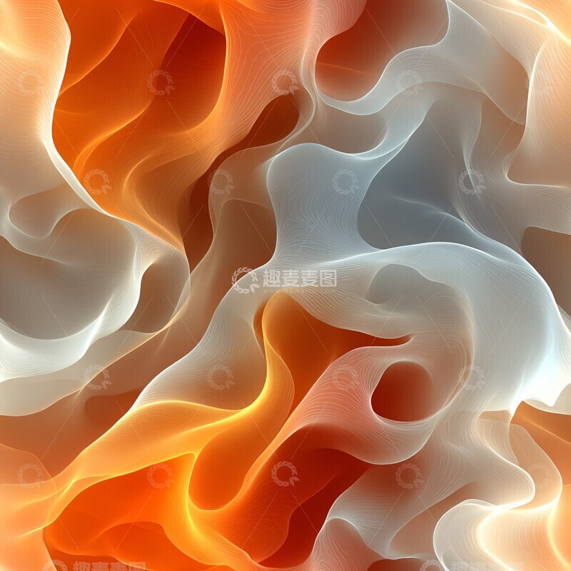 高清大图下载【趣麦麦图】橙色流动背景1
