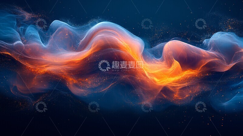 高清大图下载【趣麦麦图】蓝底色流光纹1