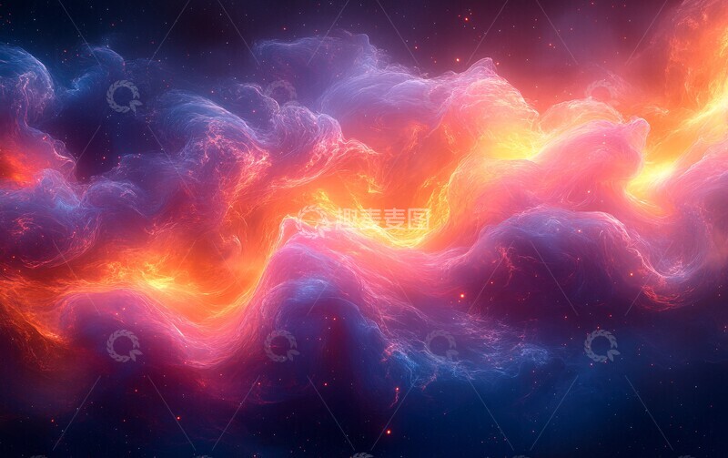 高清大图下载【趣麦麦图】彩虹能量波纹