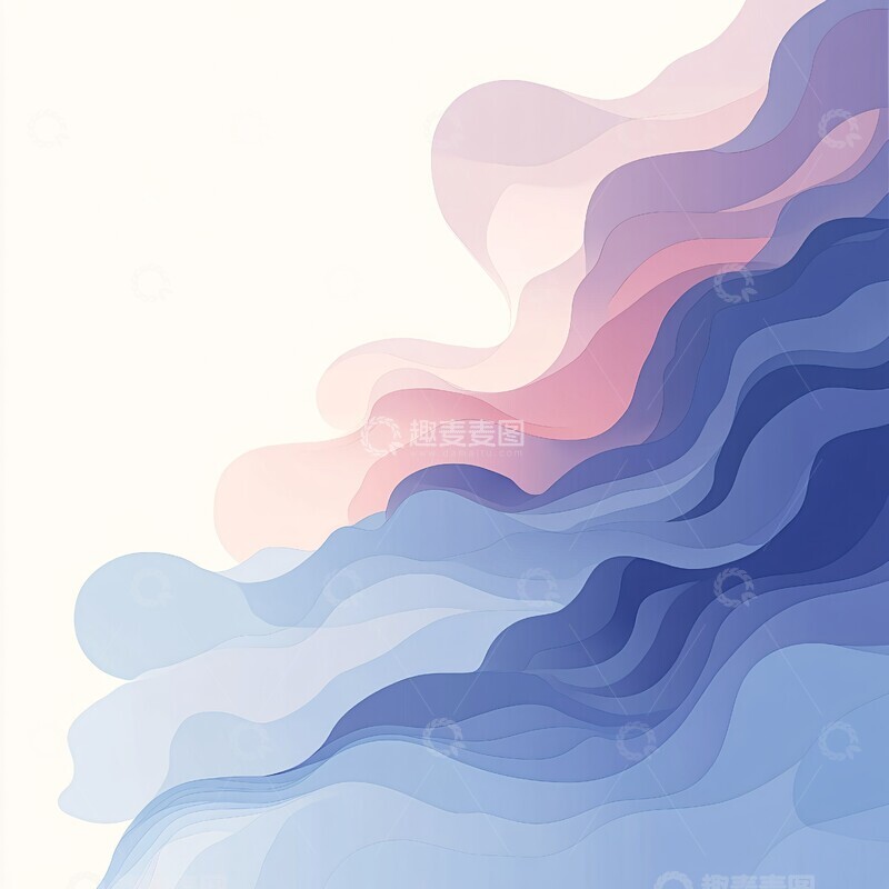 高清大图下载【趣麦麦图】蓝色紫色平面图