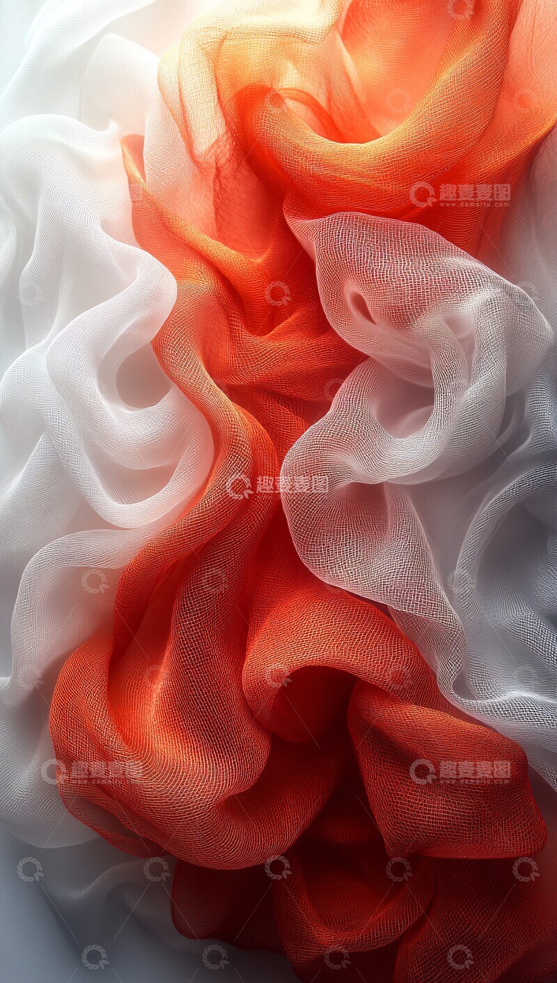 高清大图下载【趣麦麦图】红白渐变网格布纹