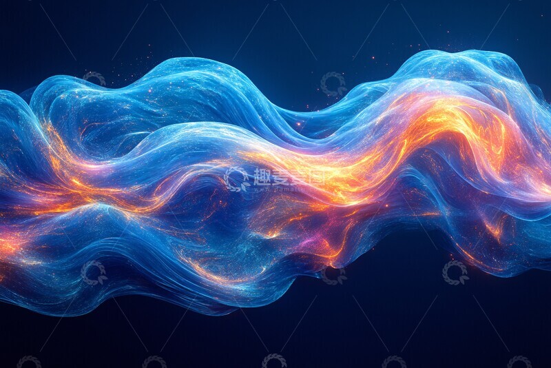 高清大图下载【趣麦麦图】渐变波浪色彩2
