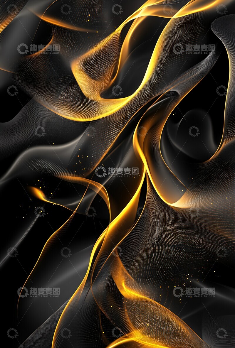 高清大图下载【趣麦麦图】流动金属线条