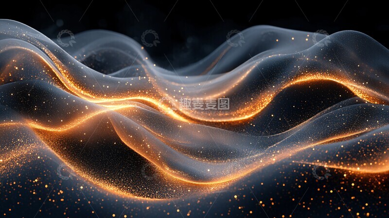 高清大图下载【趣麦麦图】黑色透明波纹2