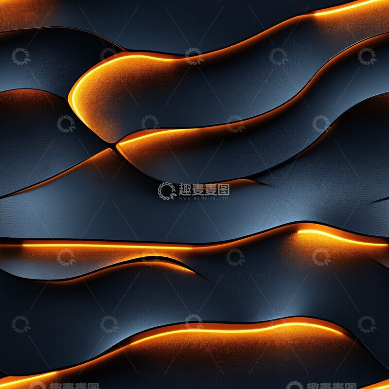 高清大图下载【趣麦麦图】曲线金色背景图1