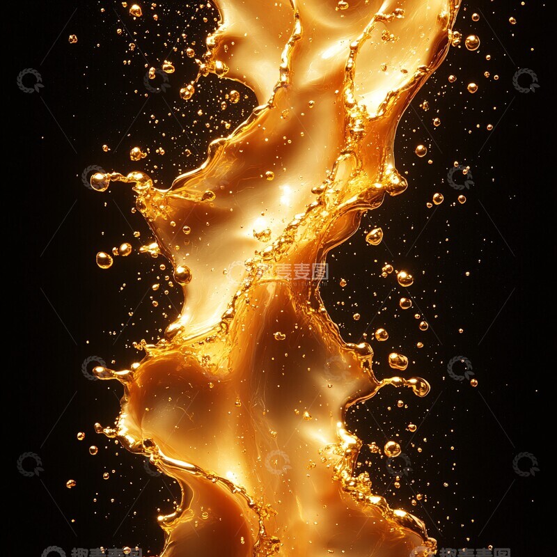 高清大图下载【趣麦麦图】黑底金纹背景图案设计