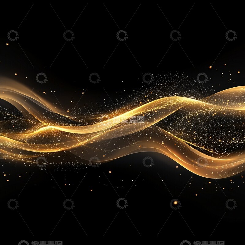 高清大图下载【趣麦麦图】金波浪纹背景1