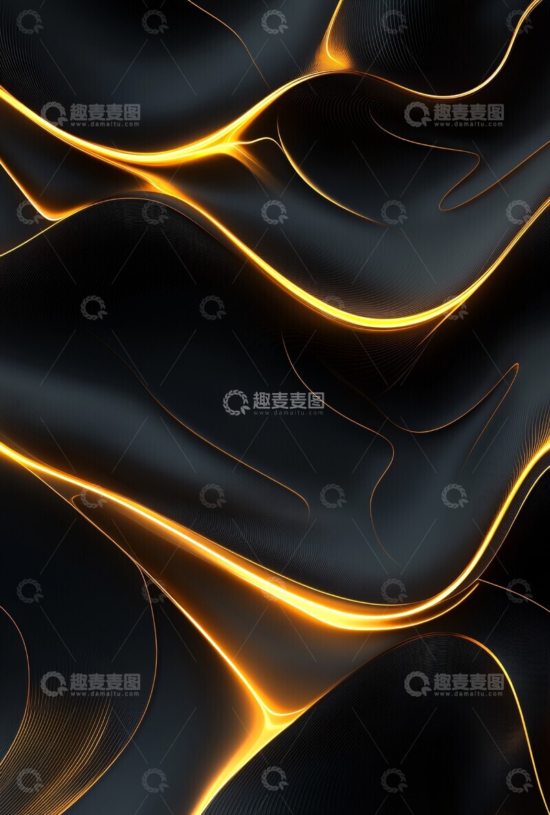 高清大图下载【趣麦麦图】流动金属线条2