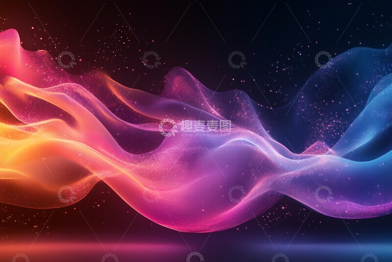 高清大图下载【趣麦麦图】渐变波纹背景1