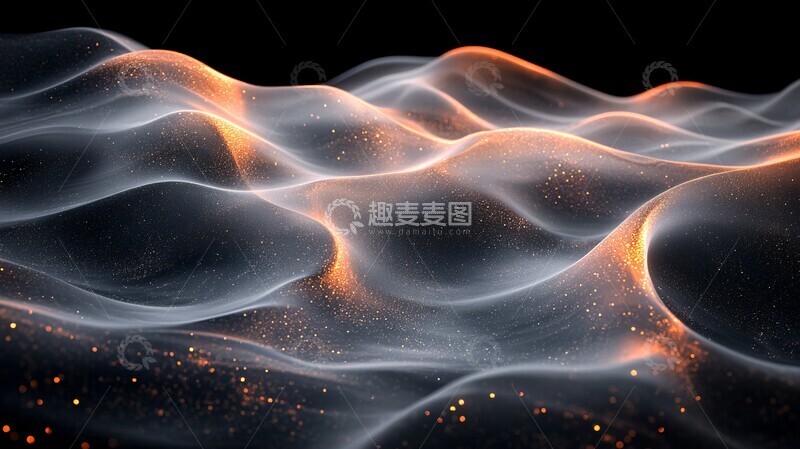 高清大图下载【趣麦麦图】黑色透明波纹1