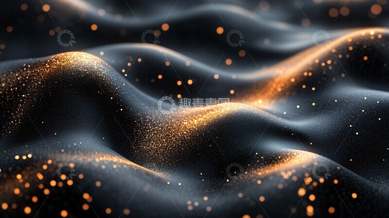 高清大图下载【趣麦麦图】黑灰金渐变纹理1