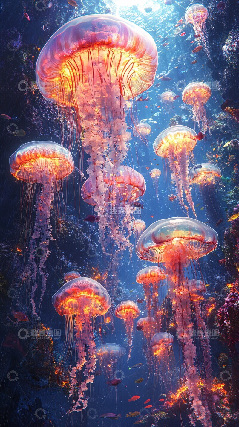 高清大图下载【趣麦麦图】夜海奇幻生物1