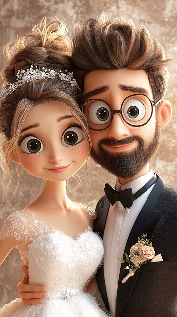 新郎新娘婚礼造型2