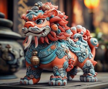 红狮盲盒生物模型3